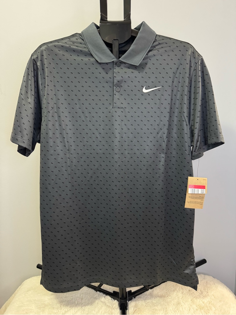 Nike Men's Gray Dri-FIT Golf Polo Shirt